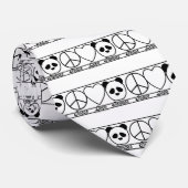 FriedensLiebe und -pandas Krawatte (Gerollt)