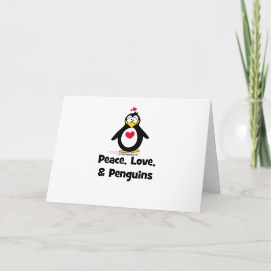 FriedensLiebe und -Penguins Feiertagskarte (Vorderseite)
