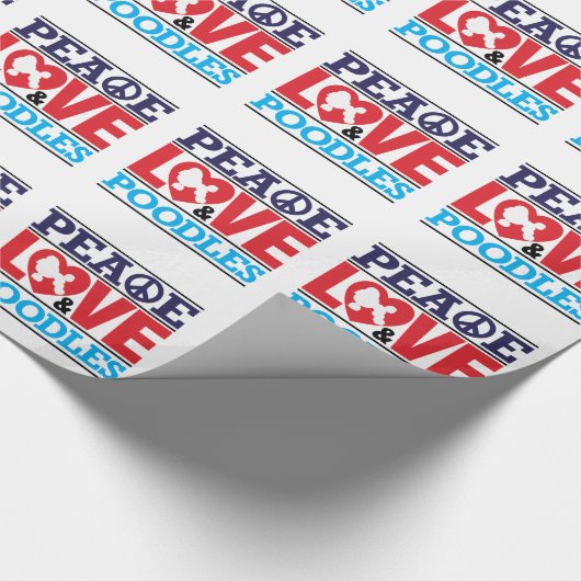 FriedensLiebe und -pudel Geschenkpapier (Ecke)