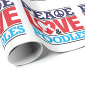 FriedensLiebe und -pudel Geschenkpapier (Rolleneckpunkt)