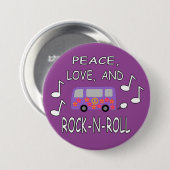FriedensLiebe und Rock'n'Roll-Bus Button (Vorne & Hinten)