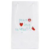 FriedensLiebe und Sasquatch Kleine Geschenktüte (Vorderseite)