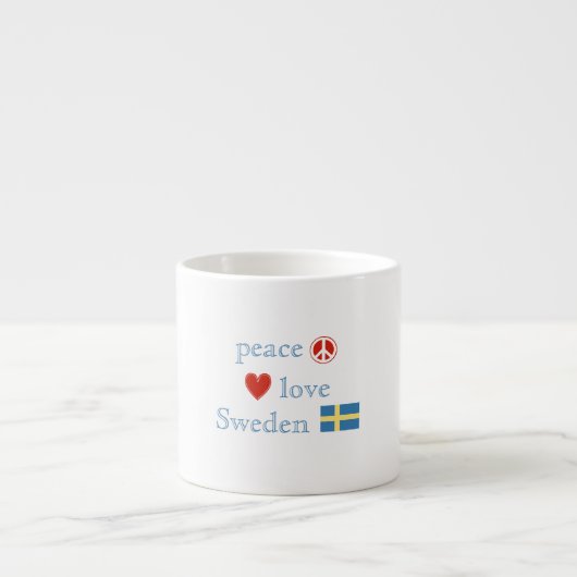 FriedensLiebe und -schweden Espressotasse (Vorderseite)