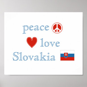 FriedensLiebe und -slowakei Poster