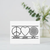 FriedensLiebe und -torte Postkarte (Stehend Vorderseite)