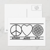 FriedensLiebe und -torte Postkarte (Vorne/Hinten)