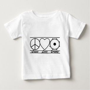 FriedensLiebe und -trommeln Baby T-shirt