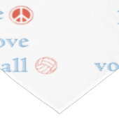 FriedensLiebe und -volleyball Tischdecke (Schrägansicht)