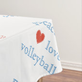 FriedensLiebe und -volleyball Tischdecke (Beispiel)
