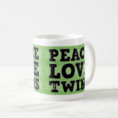 FriedensLiebe und -zwillinge Kaffeetasse (VorderseiteRechts)