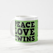 FriedensLiebe und -zwillinge Kaffeetasse (Vorderseite Links)