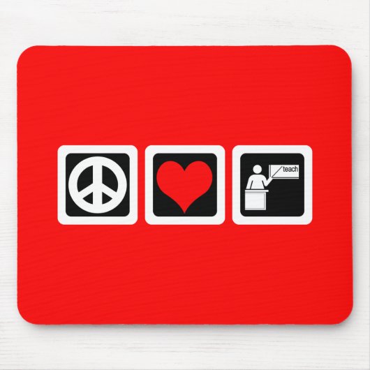 FriedensLiebe unterrichten Mousepad (Vorne)