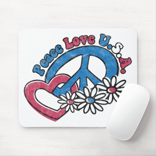 FriedensLiebe USA Mousepad (Mit Mouse)