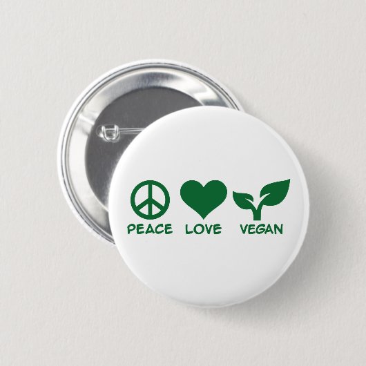 FriedensLiebe vegan Button (Vorne & Hinten)