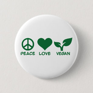 FriedensLiebe vegan Button