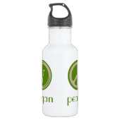 FriedensLiebe vegan Edelstahlflasche (Rückseite)