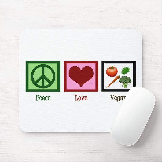 FriedensLiebe vegan Mousepad (Mit Mouse)