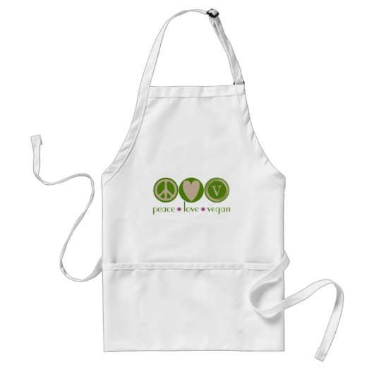 FriedensLiebe vegan Schürze (Vorne)