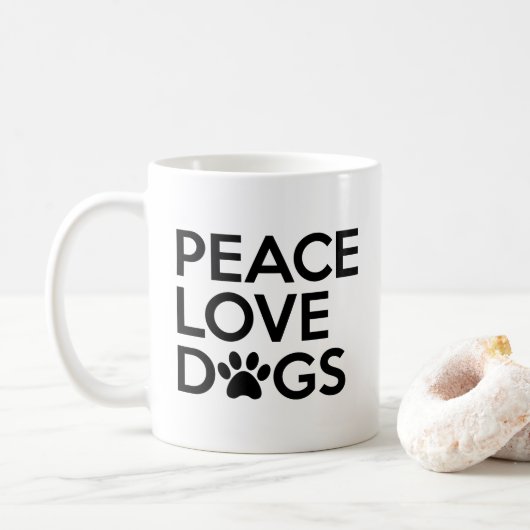 FriedensLiebe verfolgt Kaffee-Tasse Kaffeetasse (Mit Donut)