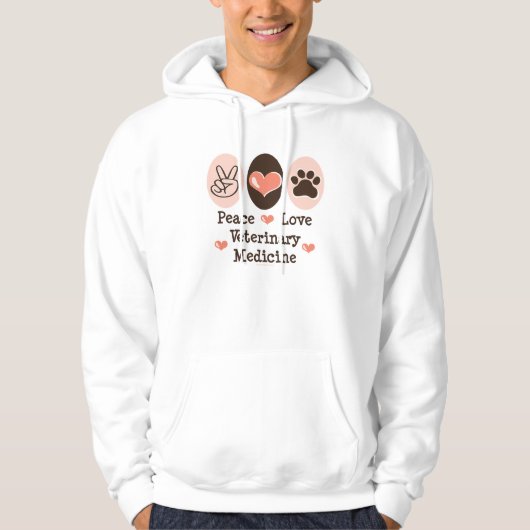 FriedensLiebe-Veterinärmedizin-mit Kapuze Hoodie (Vorderseite)