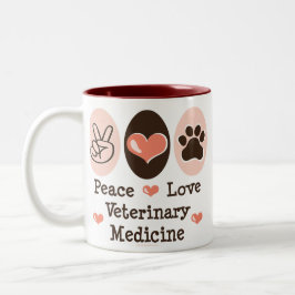 FriedensLiebe-Veterinärmedizin-Tasse Zweifarbige Tasse