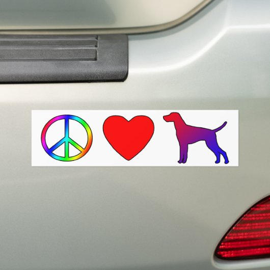 FriedensLiebe Vizslas Autoaufkleber (Auf Auto)