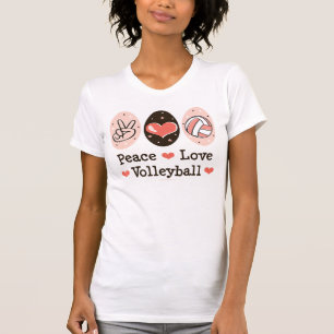 FriedensLiebe-Volleyball-Behälter-Spitze T-Shirt