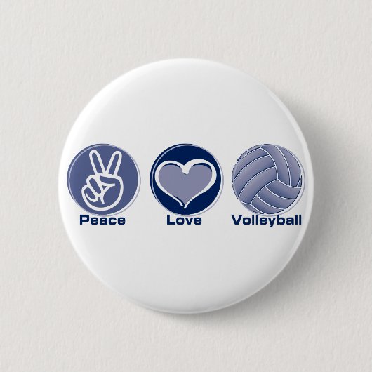 FriedensLiebe-Volleyball Button (Vorderseite)