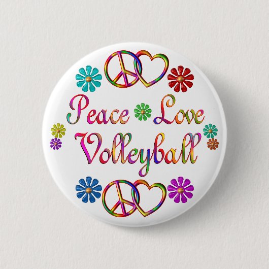 FRIEDENSLiebe-VOLLEYBALL Button (Vorderseite)