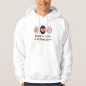 FriedensLiebe-Volleyball-mit Kapuze Sweatshirt (Vorderseite)