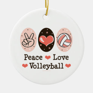 FriedensLiebe-Volleyball-Verzierung Keramikornament