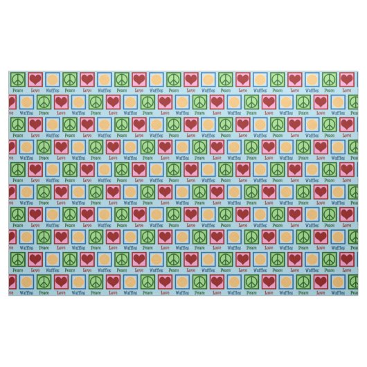 FriedensLiebe-Waffeln Stoff (Fat Quarter (45,7 x 55,9 cm))