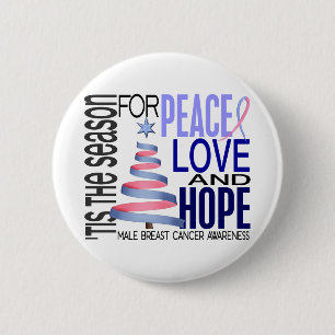 FriedensLiebe-Weihnachtsfeiertags-männlicher Button