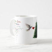 Friedensliebe Weihnachtsklassiktasse – Einfache Wo Kaffeetasse (Vorderseite Links)