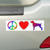FriedensLiebe Weimaraners Autoaufkleber (Auf Auto)