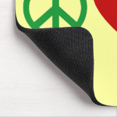 FriedensLiebe-Welpen-Tatzen-T-Shirts, Geschenke Mousepad (Ecke)