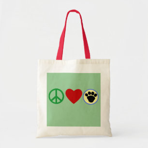 FriedensLiebe-Welpen-Tatzen-T-Shirts, Geschenke Tragetasche