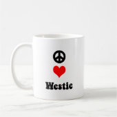 FriedensLiebe Westie Kaffeetasse (Links)