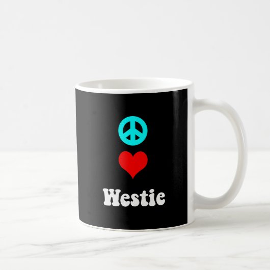 FriedensLiebe Westie Kaffeetasse (Rechts)