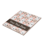 FriedensLiebe Westies Keramik-Fliese Trivet Fliese (Seite)