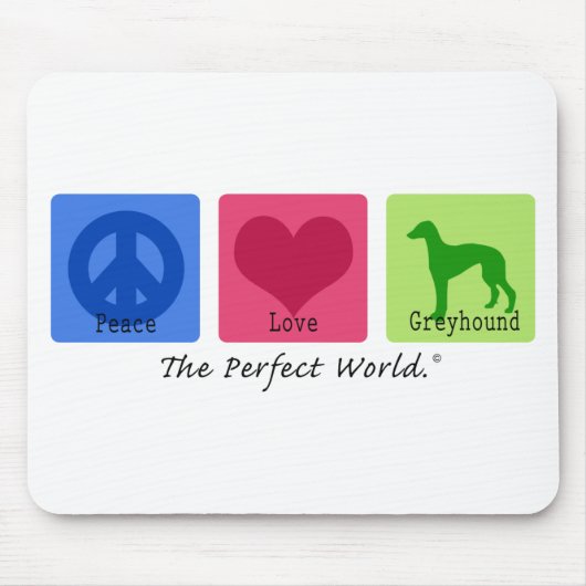 FriedensLiebe-Windhund Mousepad (Vorne)