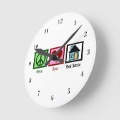 FriedensLiebe-wirkliches Anwesen Runde Wanduhr