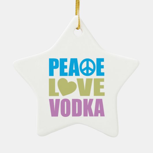 FriedensLiebe-Wodka Keramik Ornament (Hinten)