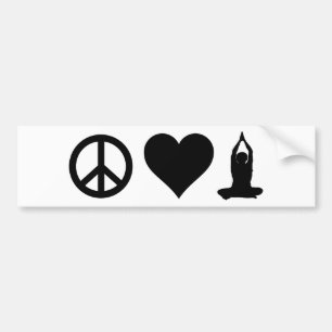 FriedensLiebe-Yoga Autoaufkleber