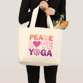 FriedensLiebe-Yoga Jumbo Stoffbeutel (Vorderseite (Produkt))