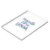 FriedensLiebe-Yoga Notizblock (Linke Seite)