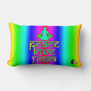 Friedensliebe Yoga Regenbogen Absichten Lendenkissen