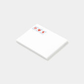 FriedensLiebe-Zahnarzt-Quadrate Post-it Klebezettel (angewinkelt)