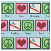 FriedensLiebe-Zahnheilkunde Stoff (Nahaufnahme)