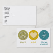 FriedensLiebe-zahnmedizinische Hygiene Visitenkarte (Vorne/Hinten)